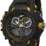 Sonata Men SF Quartz Analog Digital Green Dial Plastic Strap Watch-NP77045PP05