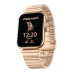 Fastrack Noir Charm Smart Watch for Women 1.65″ inch AMOLED Display,Sleek Design,AI Watchface & AI Chat,Functional Crown,24/7 Health Suite,BT Calling,SpO2,HRM,IP68, Multiple Menu Styles- Rose Gold
