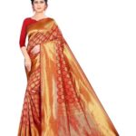 Yashika Women’s Trendy Banarasi Kanjivaram Navy Color Art Silk Saree with Blouse Material