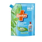 ITC Savlon Moisture Shield Germ Protection Liquid Handwash Refill Pack 1.3L | 99.9% Germ Protection | 90% Natural Origin Ingredients | Family Size Refill Hand wash | Value Pack