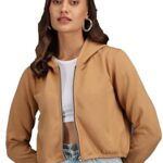 KOTTY Womens Full Sleeve Solid Sweatshirt (Beige,42)