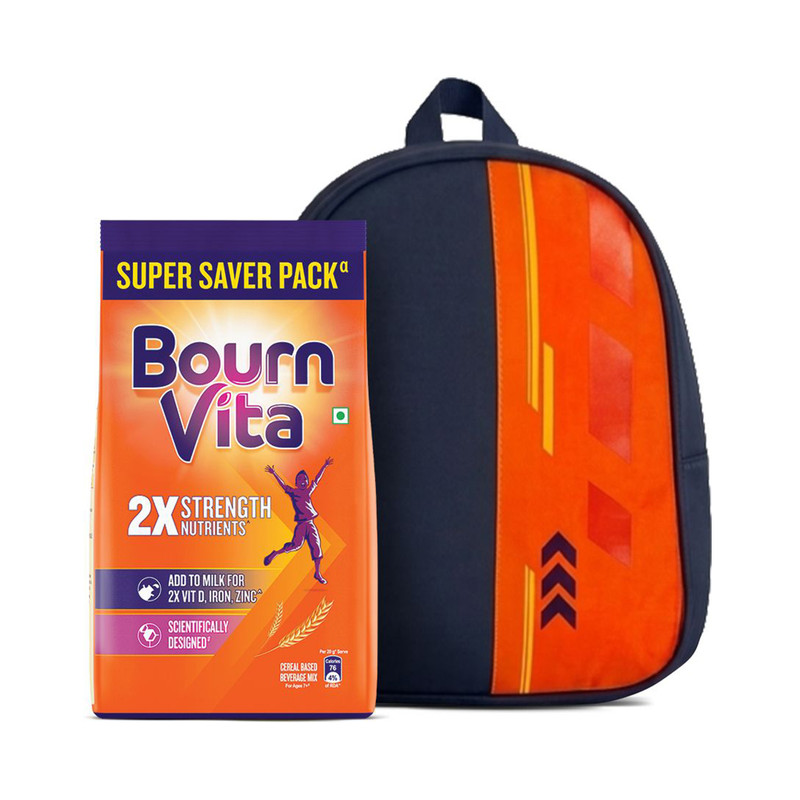 Bournvita Chocolate Nutrition Drink Pouch with Bagpack(1 kg)