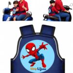 tiny Lijuu Baby & Kids Safety Belt for Two Wheeler, Bike & Scooty | Adjustable Child Safety Harness | Strong Buckle Protection | Comfortable & Secure | 2–12 Years (Spider Blue)