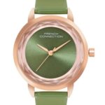 French Connection Astral Green Round Dial Womens Analogue Watch FCN077NL