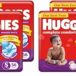 Huggies Complete Comfort Wonder Pants | Pant Style Baby Diapers S Size, 112 Count | India’s Fastest Absorbing Diaper, Patented Dry Xpert Channel, Ideal for 4 to 8 Kgs (Pack of 2)