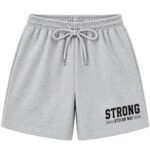 MIKRAM Strong Std Or Ngi Women’s Graphic Sweat Shorts,