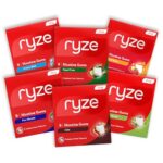 RYZE Nicotine Gum Variety/Trial Pack, 54 Count – (6 Flavors*9 Gums each) | Sugar-Free | FDA Approved | Smoking Cessation Support | Gentle on Throat