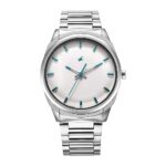 Fastrack Quartz Analog White Dial Silver Stainless Steel Strap Watch for Guys, Men- NT3273SM01