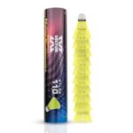 Vector X Premium Fast, Stable & Steady Flight Badminton Shuttlecock|Lightweight & Durable Nylon Shuttle with EVA Cork Base|Ideal for Daily Court Practice & Training (Pack of 10) (SC-110-NYLON-10PC)