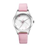Fastrack Stunners Quartz Analog Silver Dial Pink Leather Strap Watch for Girls – NS6152SL08
