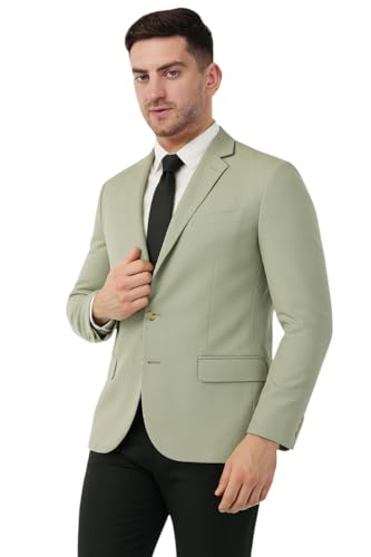 SaintX Men’s Formal Blazer | Fully Lined | Slim Fit | Professional Jacket | Premium Business Formal Suit | Office | Wedding | All Purpose