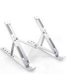 Gadhpur Aluminium Laptop Stand Adjustable 6 Angles, Foldable Ergonomic Laptop Riser for Desk, Portable Metal Holder for Laptop, Tablet, Study, Office & Work from Home