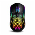 Ant Esports GM700 Wireless Gaming Mouse |4800 DPI Adjustable Sensor |11 RGB LED Modes | Lightweight Honeycomb Design |2.4GHz Low Latency |Rechargeable Battery | Ergonomic Mouse for PC & Laptop | Black