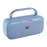 Zebronics Sound Feast 45 Portable Bluetooth Speaker, 20W RMS, Up to 5h Playback, 6.6cm Driver, Deep Bass, 4 RGB Modes, BT v5.4, USB, mSD, TWS, Type-C Charging, Carry Handle (Blue)