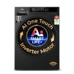 Haier 7 Kg AI One Touch, AI Smart Wash (AI-DBT), PuriSteam, 525mm Super Drum, In-Built Heater,WI-FI, Fully Automatic Front Load Washing Machine, (EFL70-IM12F3BKU1 | Black)