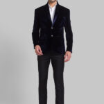 PARK AVENUE SB2 BTN SHAWL LAPEL SUPER SLIM FIT Solid Men Suit