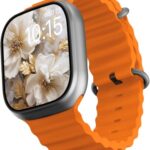 Vaku Luxos® Premium Bluetooth Calling Smartwatch with 1.99″ HD Screen, Heart Rate & ECG Monitor, Sleep Tracker, 10+ Sports Modes, Unlimited Watch Faces, Smart Notifications, Silicone Strap – Orange