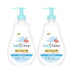 Baby Dove Rich Moisture Hair to Toe Baby Wash, No Tears Body Wash for Baby’s Soft Skin – Hypoallergenic, No Sulphates, No Parabens, 400 ml each (Pack of 2)