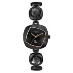 TIMEX Fria Analog Watch for Women with Mother of Pearl Square Dial & Black Brass Bracelet Band Water Resistant Women’s Wrist Watches – TWEL15003