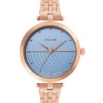 FCUK Sky Blue Patterned Dial Analog Quartz Watch for Women – FK00040A