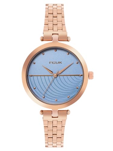 FCUK Sky Blue Patterned Dial Analog Quartz Watch for Women – FK00040A