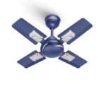 LONGWAY Creta P1 600 mm/24 inch Ultra High Speed 4 Blade Anti-Dust Decorative Star Rated Ceiling Fan 2 Years Warranty (Silver Blue, Pack of 1)