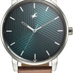 Fastrack Stunners 6.0 Fastrack Stunners Green Dial Brown Leather Strap Analog Watch  – For Men