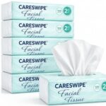 Careswipe 2 Ply Facial Tissue Box Soft Pack 100 Pulls Each Pack (200 Sheets) Pack Of 6-600 Pulls Ultra Soft, Highly Absorbent & Skin Friendly Face Tissue Daily Use Tissue Paper (1200 sheets)